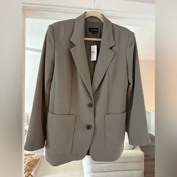 LOFT Versa Crepe Drape Relaxed Women's Blazer - Picture 6 of 9